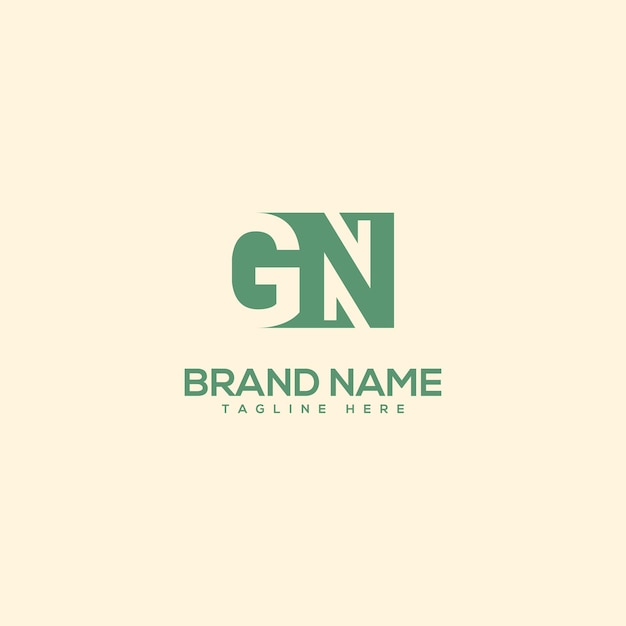 Monogram professional unique letter GN NG logo design template Initials Business logo