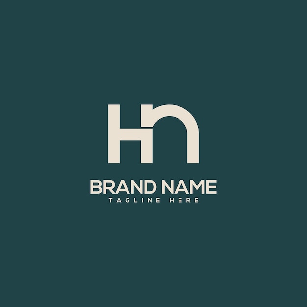 Monogram professional unique letter HN NH logo design template Initials Business logo