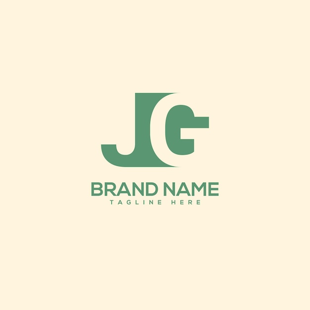 Monogram professional unique letter JG GJ logo design template Initials Business logo