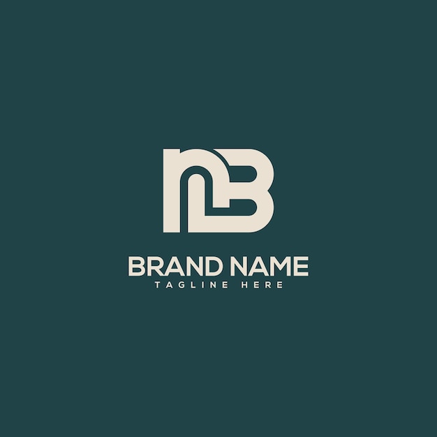 Monogram professional unique letter NB BN logo design template Initials Business logo