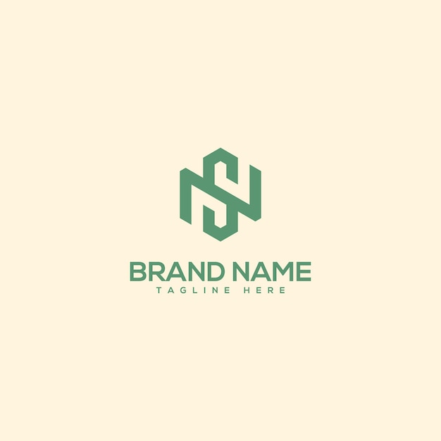 Monogram professional unique letter NS SN logo design template Initials Business logo