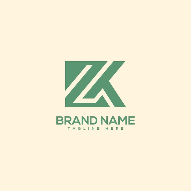 Monogram professional unique letter ZK KZ logo design template Initials Business logo