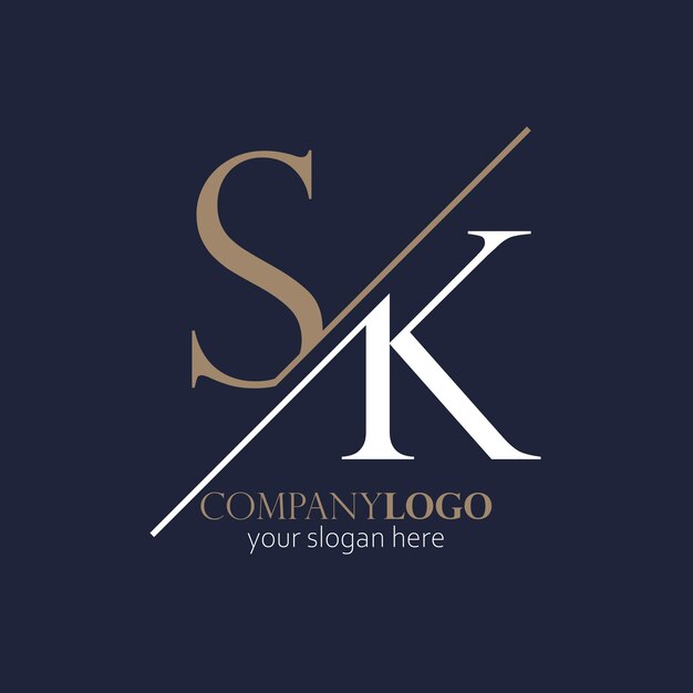 Vector monogram sk logo