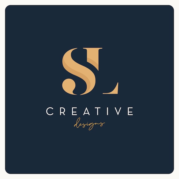 Monogram SL logo design, creative letter logo for business and company