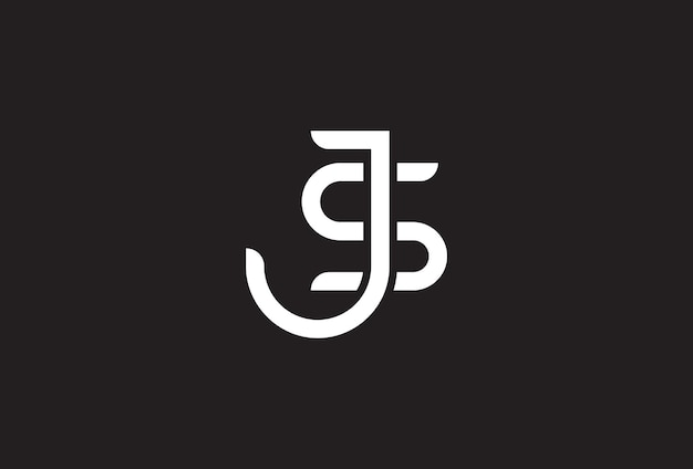 Monogram with the letters ss on a black background