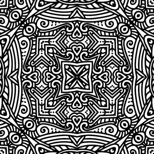 Monoline abstrack pattern with motif style