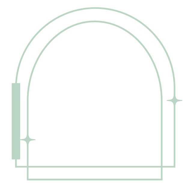 Monoline arch frame Aesthetic shape