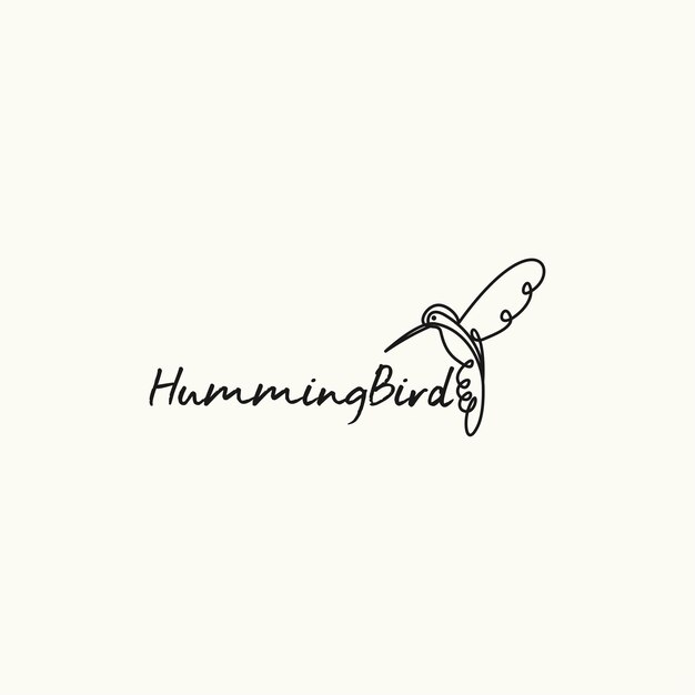 monoline hummingbird logo