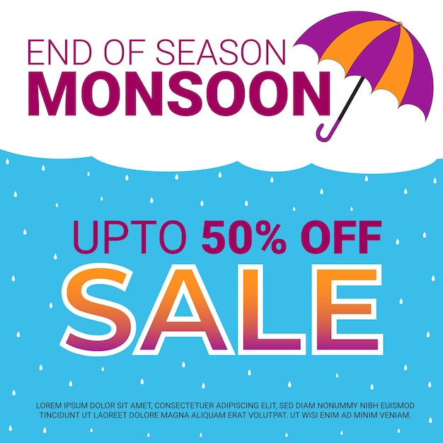 Monsoon Sale banner Monsoon season sale advertisement