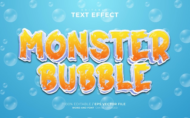 Monster Bubble Editable Text Effect