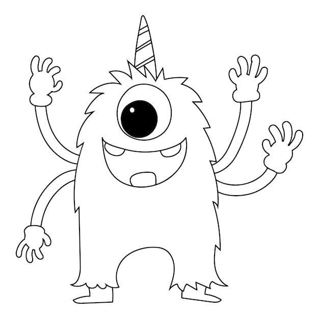 Monster Coloring Pages For Kids