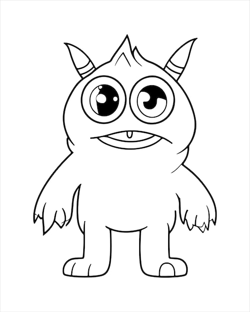 Monster Coloring Pages_ Monster art_ Monster illustration