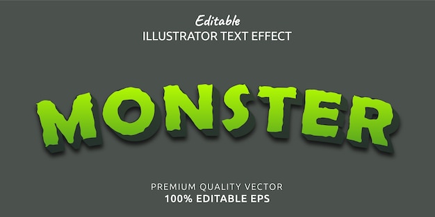 Monster Editable Text Style Effect