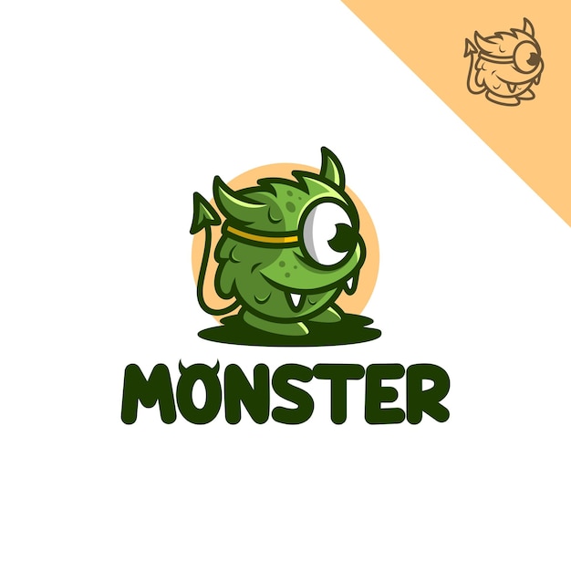 monster mascot character logo vector