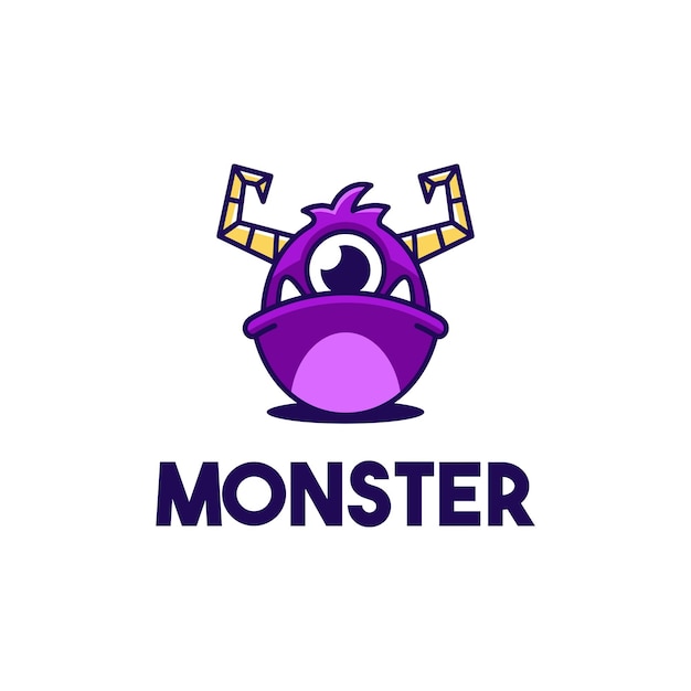 monster mascot character logo vector