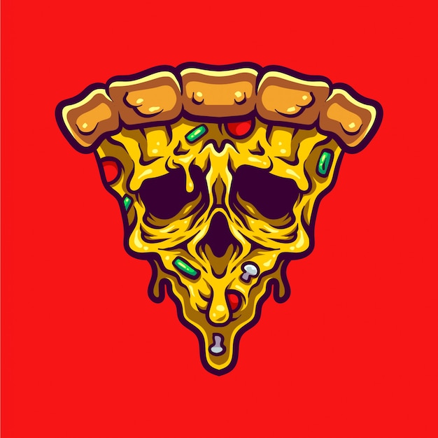 Monster pizza illustration