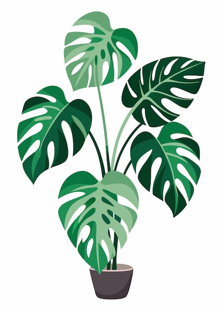 Vector monster plant vector art on white background