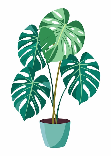 Vector monster plant vector art on white background