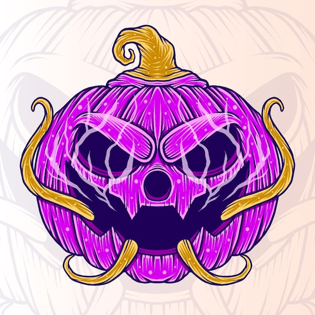 Monster Pumpkin Vector