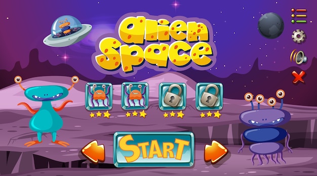 Monster space game template