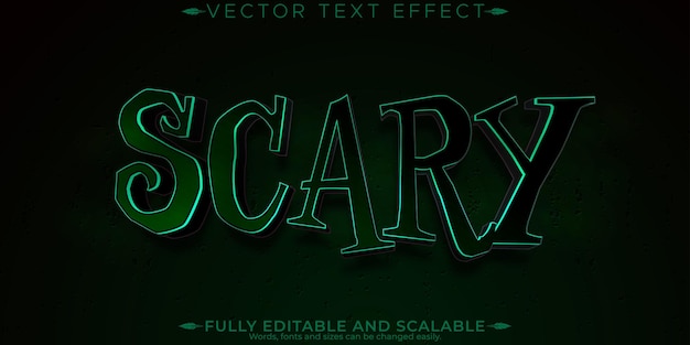 Monster text effect editable horror and scary text style