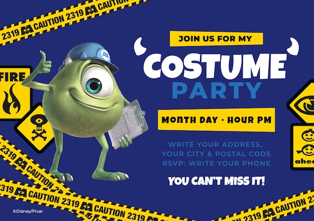 Monsters Inc Invitation