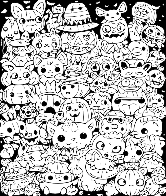 monsters wallpaper coloring