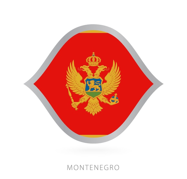 Montenegro national team flag in style for international basketball competitions