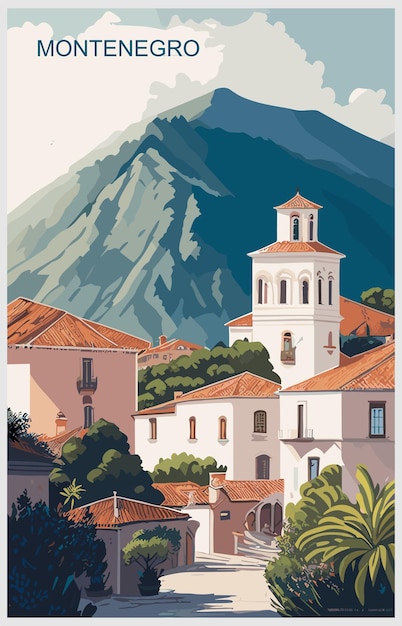 Montenegro travel poster