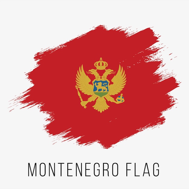 Montenegro Vector Flag. Montenegro Flag for Independence Day. Grunge Montenegro Flag