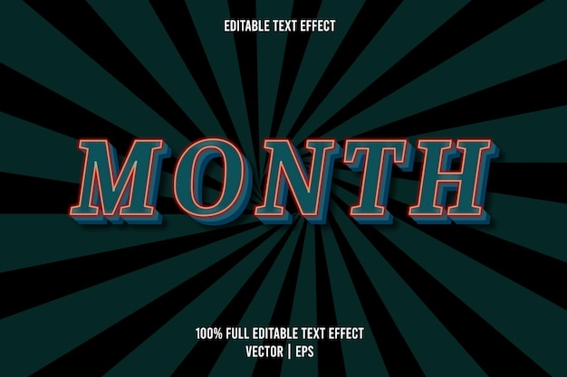 Month editable text teal color