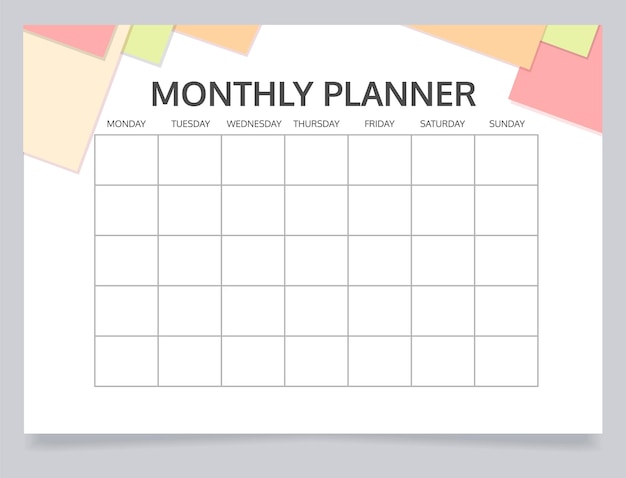 Monthly schedule planner worksheet design template Blank printable goal setting sheet Time management sample Scheduling page for organizing personal tasks Oxygen Bold Regular fonts used