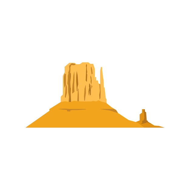 Monument valley. Isolated illustration