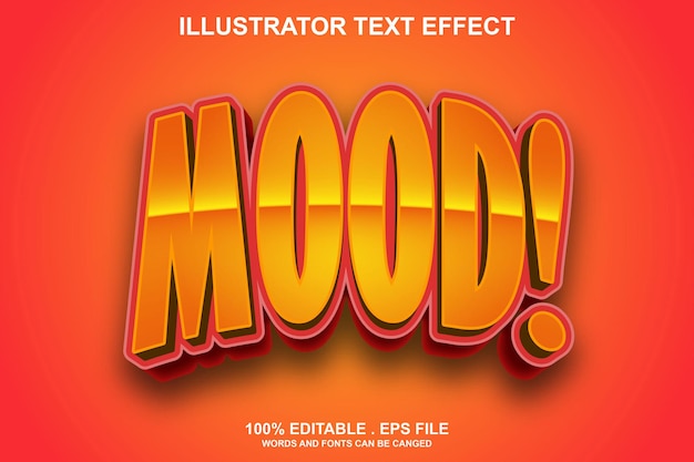 mood text effect editable