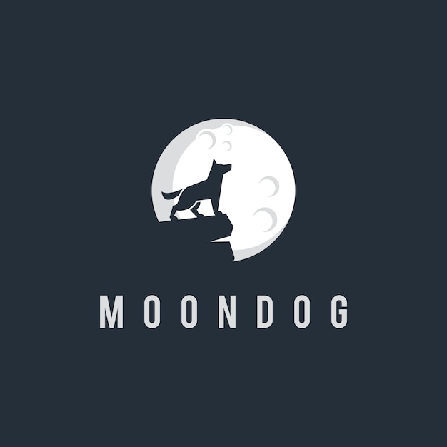 moon and dog logo design inspiration