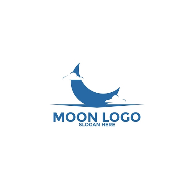 Moon logo vector icon simple moon logo design template