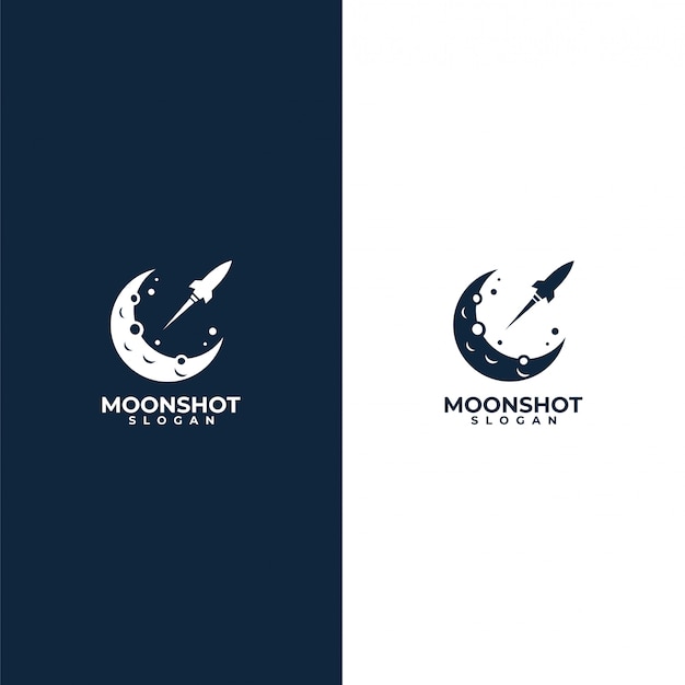 Moon and rocket logo