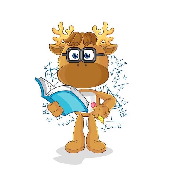 Moose geek cartoon cartoon mascot vector