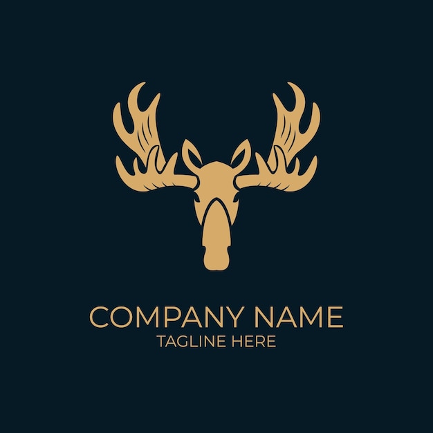 Moose logo design vector