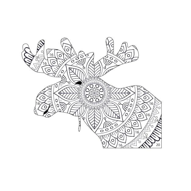 moose numbering mandala page