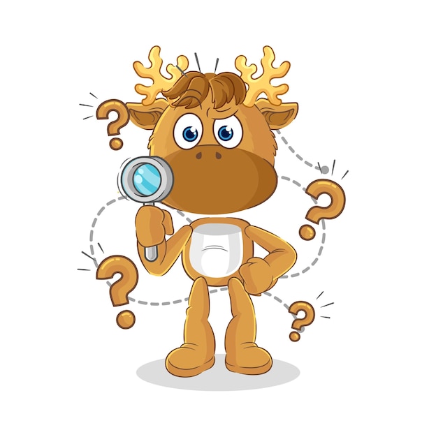 Moose searching illustration character vector