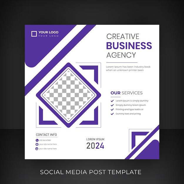 Mordan and creative social media post vector templates