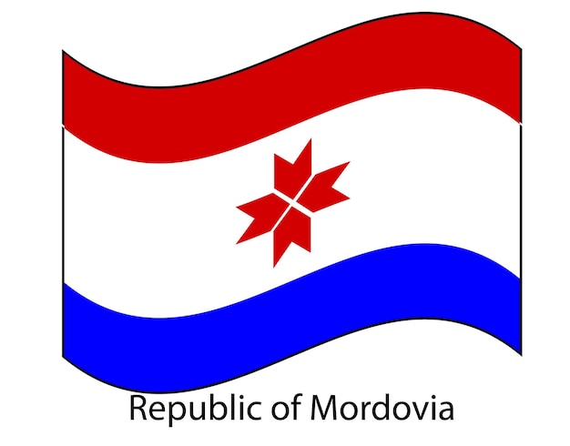 Mordovia flag Mordovia flag Template for independence day