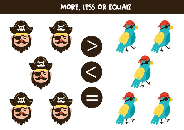 More less equal with pirates and parrots