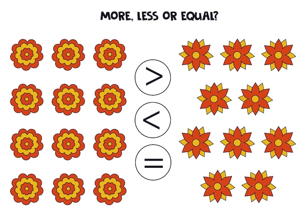 More less equal with red and yellow flowers