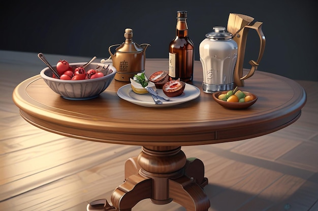 morning dining table for the purpose of commercial use and advertising