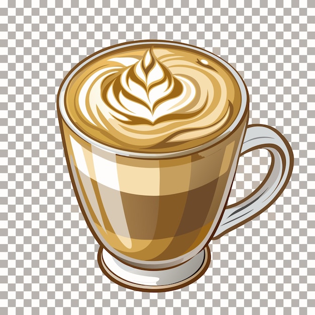 Morning Latte Cup Drink Vector Illustration