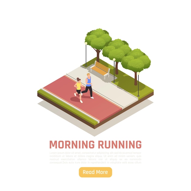 Morning running for personal growth composition