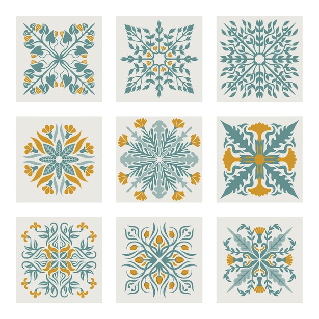 Moroccan Flower Tiles, tile pattern, Lisbon floral mosaic, arabesque Mediterranean mosaic geometric