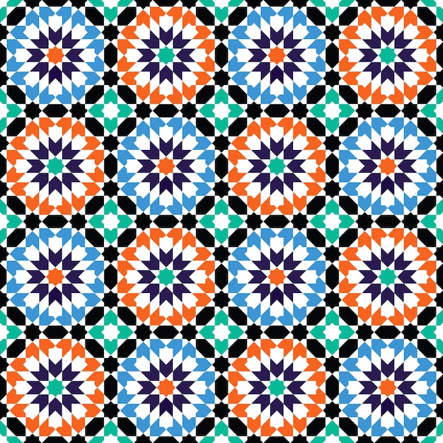 Moroccan style mosaic pattern